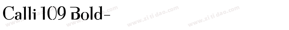 Calli 109 Bold字体转换